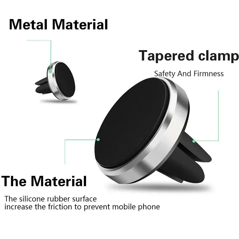 Universal Mobile Phone Air Vent Mount Holder in Car Magnetic Car Phone Holder Smartphone Stand Magnet Holder for Iphone Samsung