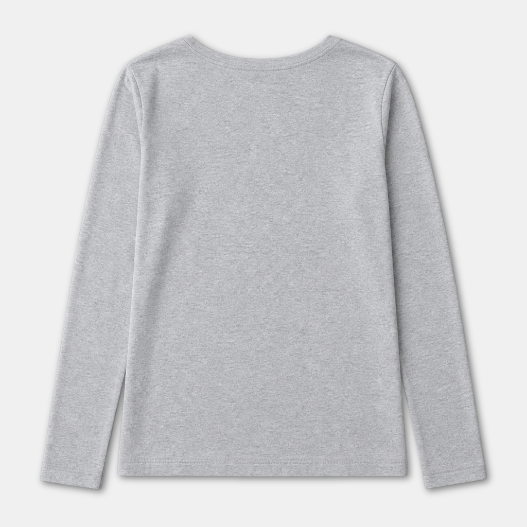 Amazon Essentials Women's Long Sleeve V-Neck T-Shirt - Heather Grey