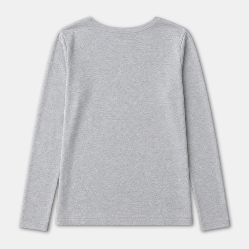 Amazon Essentials Women's Long Sleeve V-Neck T-Shirt - Heather Grey