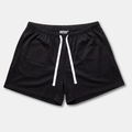 Casual Stretch Drawstring Lounge Shorts - Black