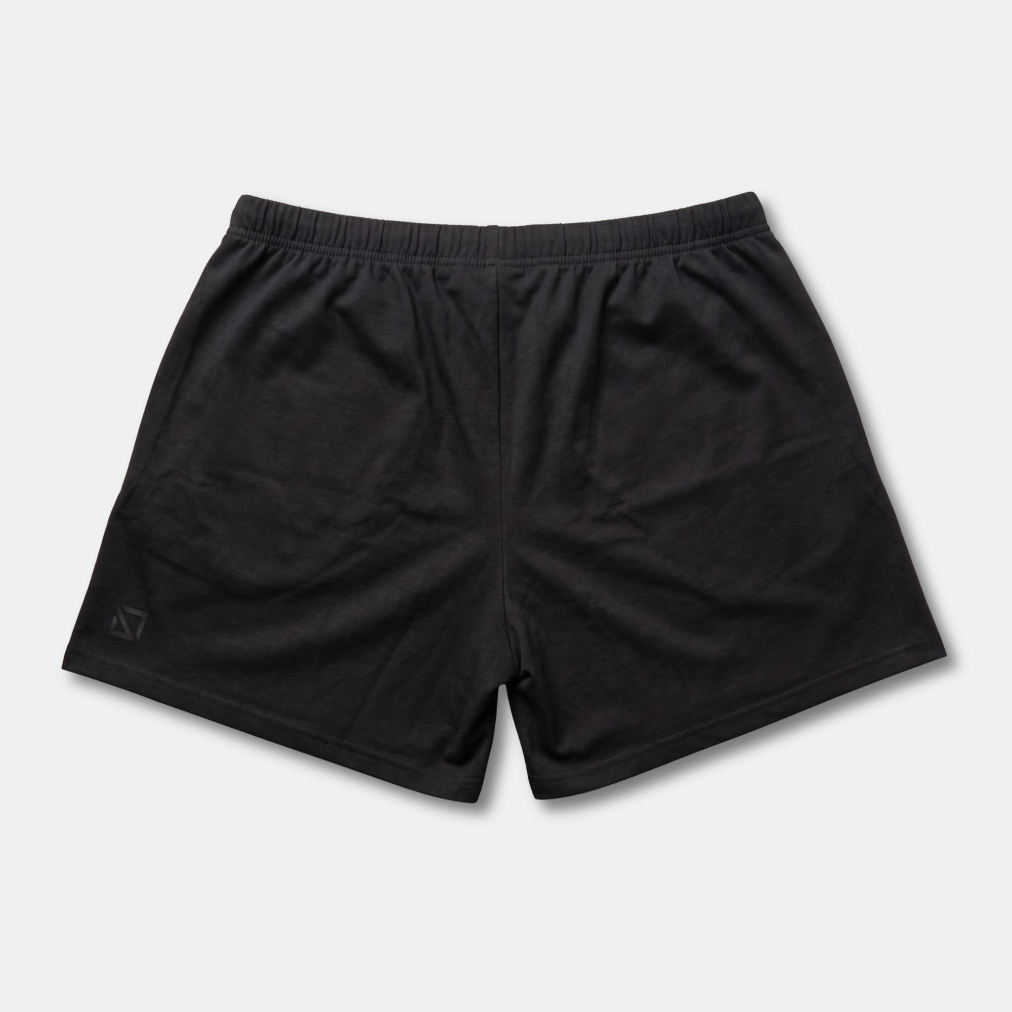 Casual Stretch Drawstring Lounge Shorts - Black