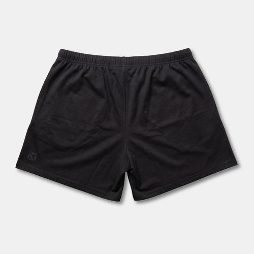 Casual Stretch Drawstring Lounge Shorts - Black