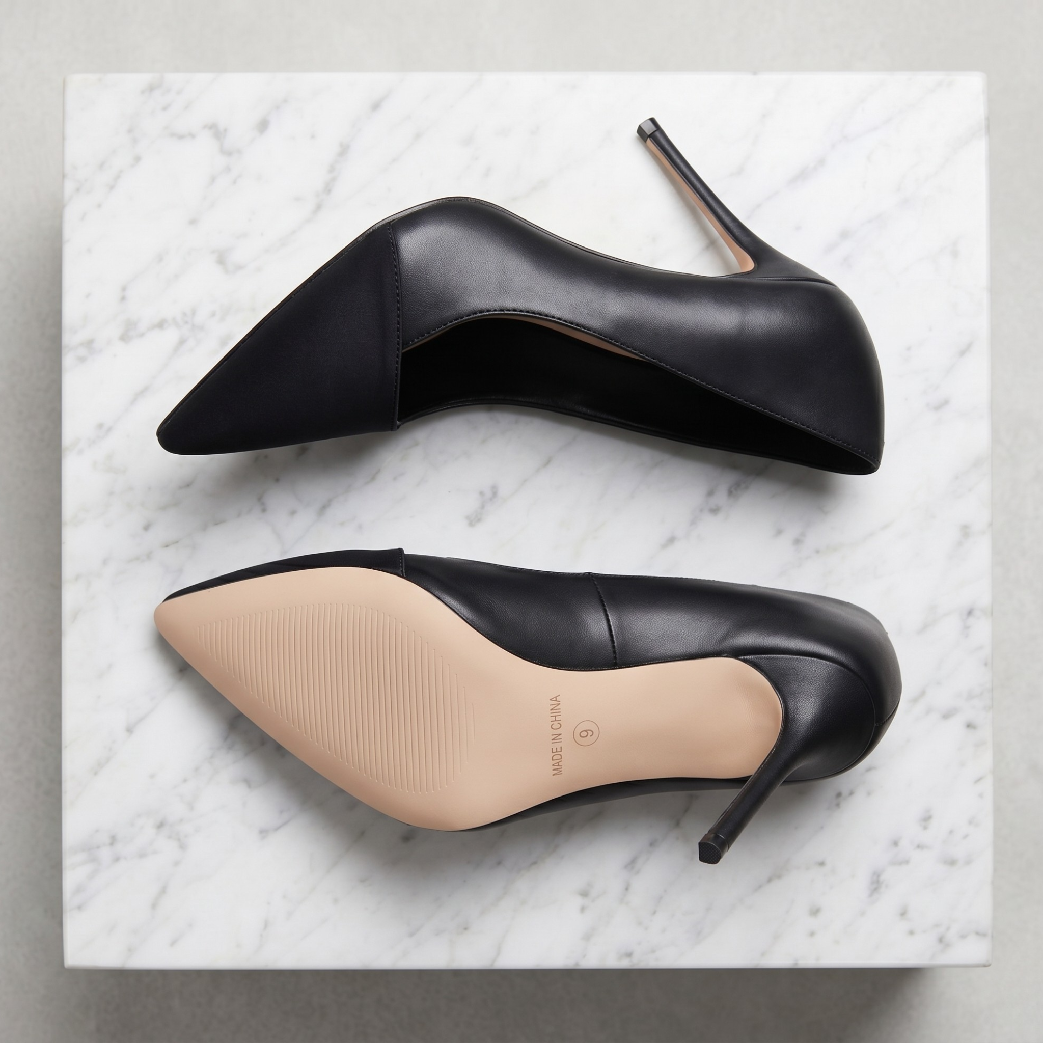 Elisabet Tang Women's Mixed-Media Pumps Pointed Toe High Heel