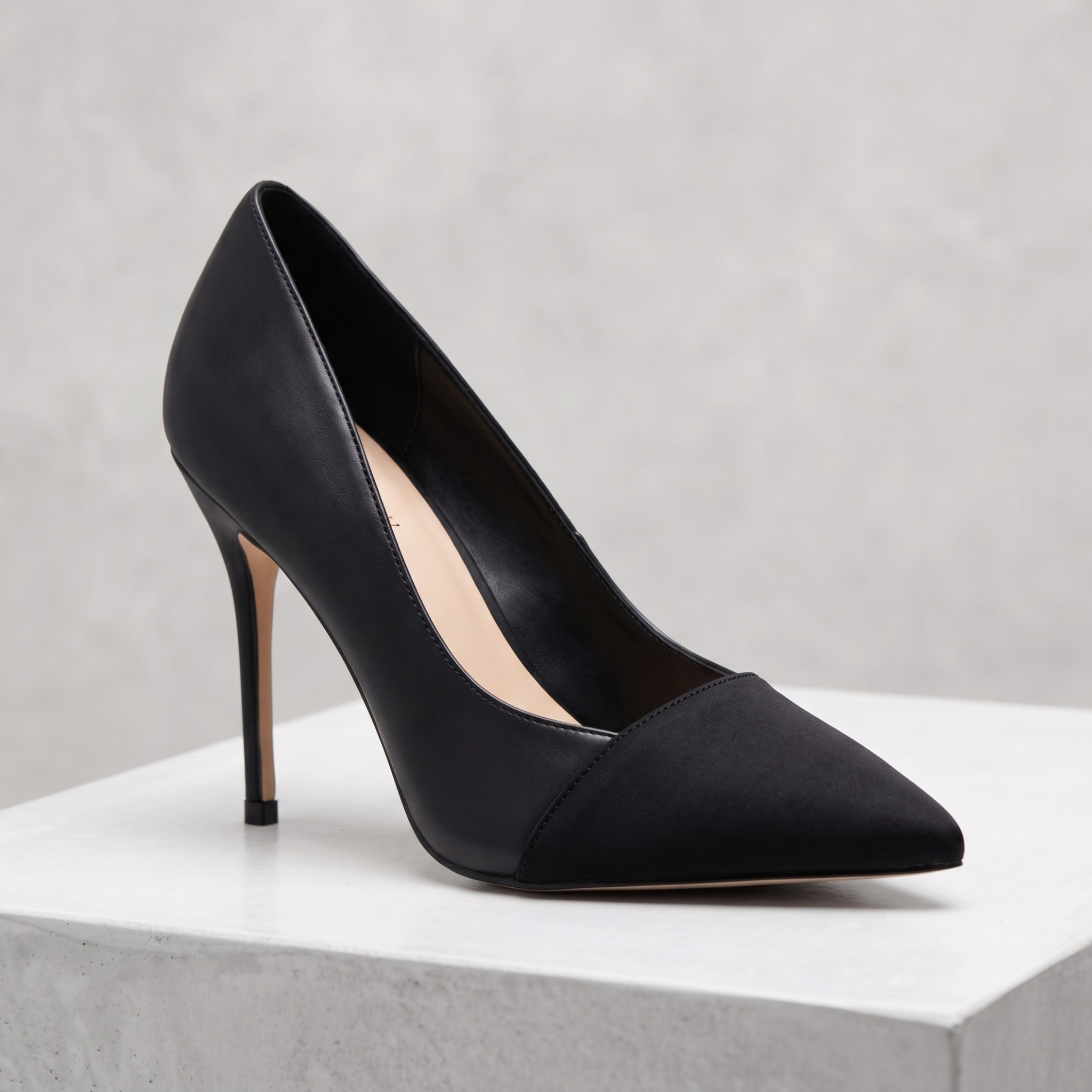 Elisabet Tang Women's Mixed-Media Pumps Pointed Toe High Heel