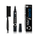 Black Beard Pen Filler with Brush 32g Contain Plant Extract for Men Gray Beard Quick Coloring Waterproof and Sweatproof Home Use