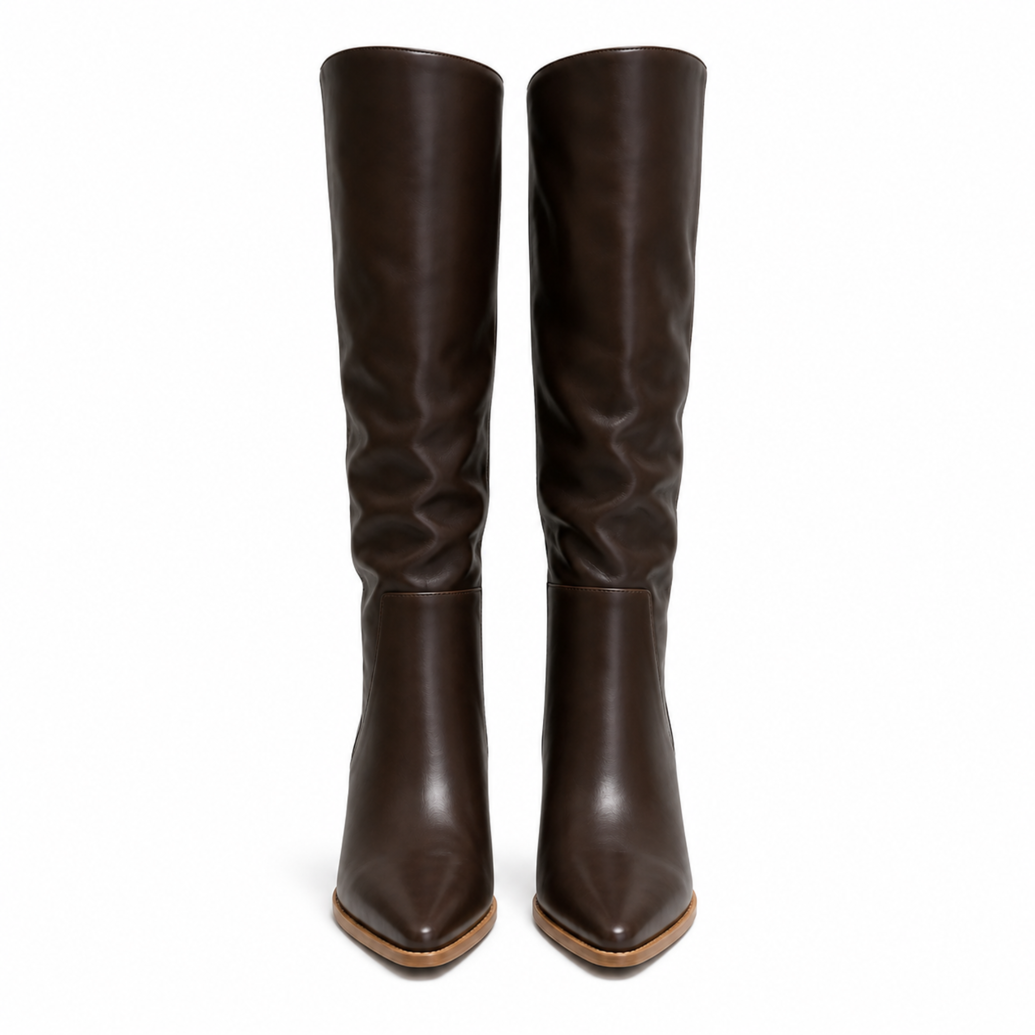 Premium Slouchy Knee-High Block Heel Boots - Size 11