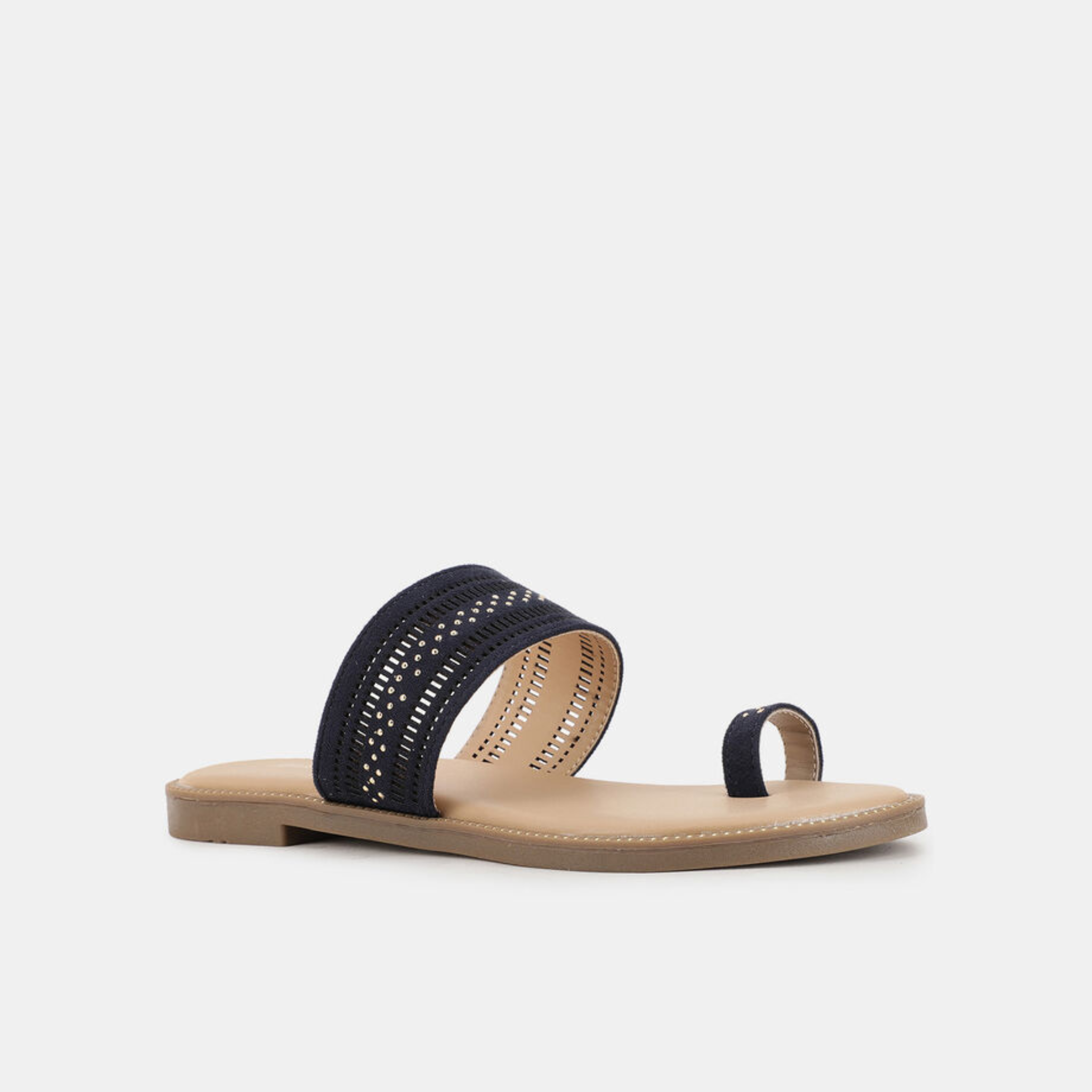 Women's Bata Embellished Toe Ring Flat Slippers