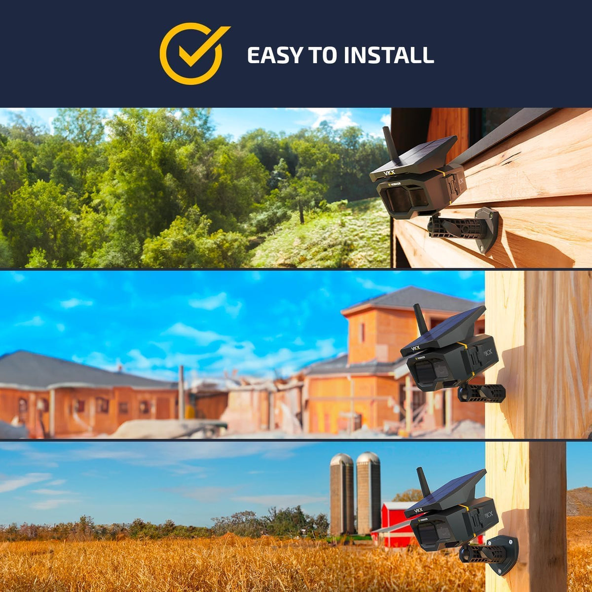 VKX 4G LTE Solar Cellular Security Camera, Video 2-Pack