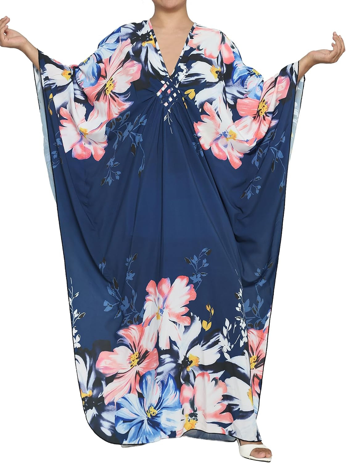 Kaftan Dresses for Women, plus Size Caftan, V-Neck Batwing Dress