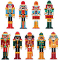 9 Pcs Christmas Nutcracker Iron on Patches Colorful Soldier Figures Sew on Embroidered Applique Repair Patch DIY Crafts Gifts for Xmas Winter Holiday Birthday New Year Eve Clothing Backpack Hat