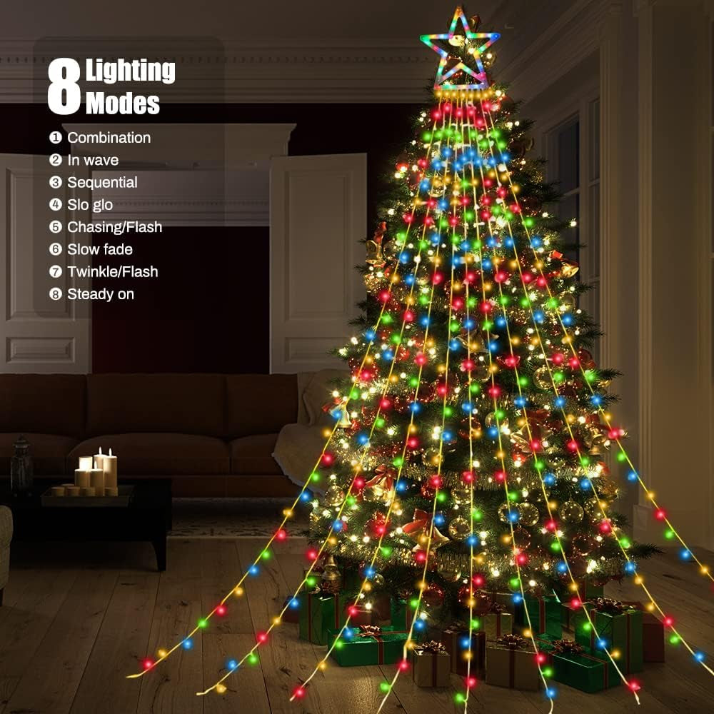 320 LED Christmas String Star Lights Christmas Decorations Lights