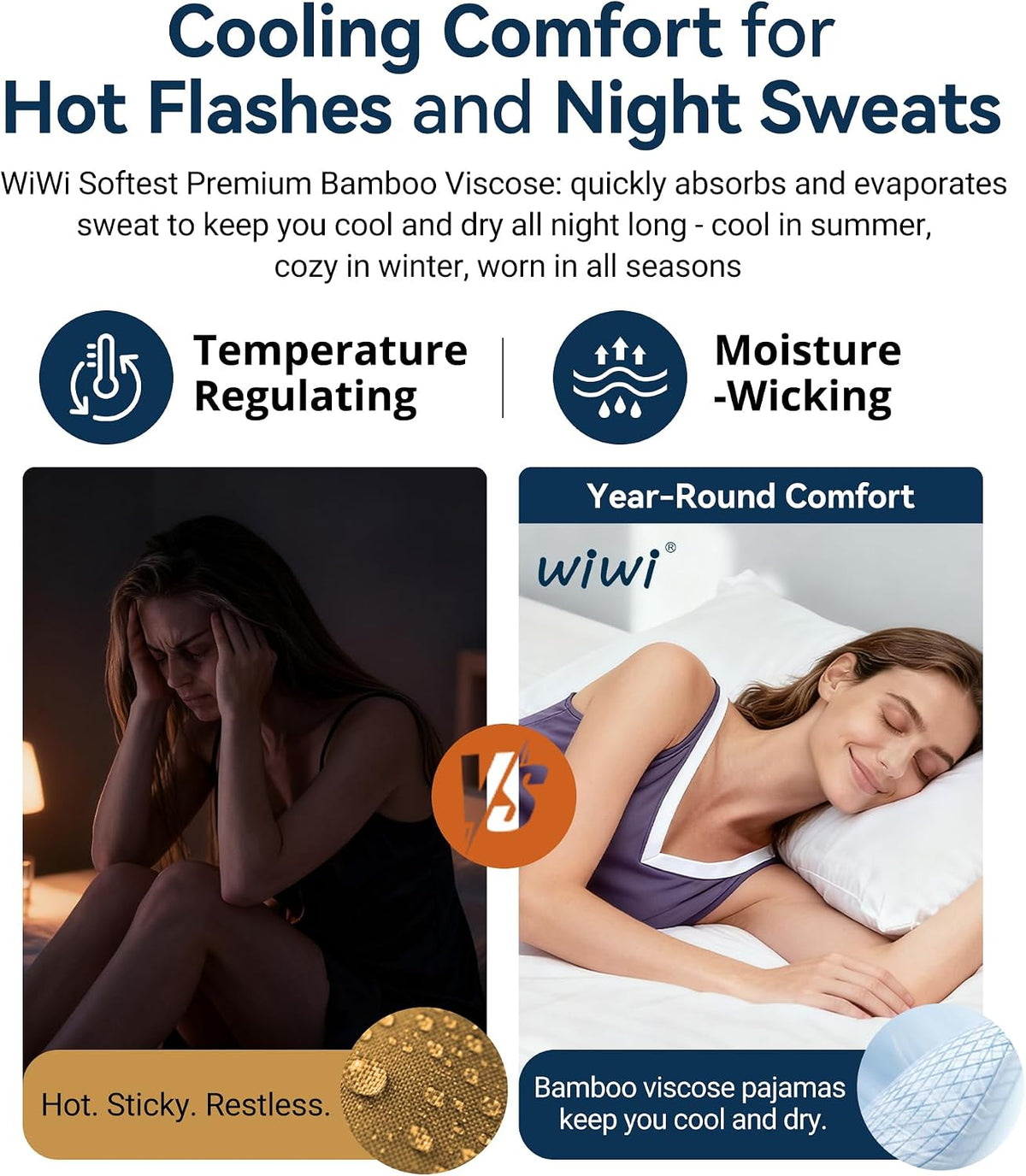 Pajamas for Women Super Soft Sleeveless Top with Shorts Cooling Pajama Sets Bamboo Viscose 2 Piece Sleepwear Set S-4X