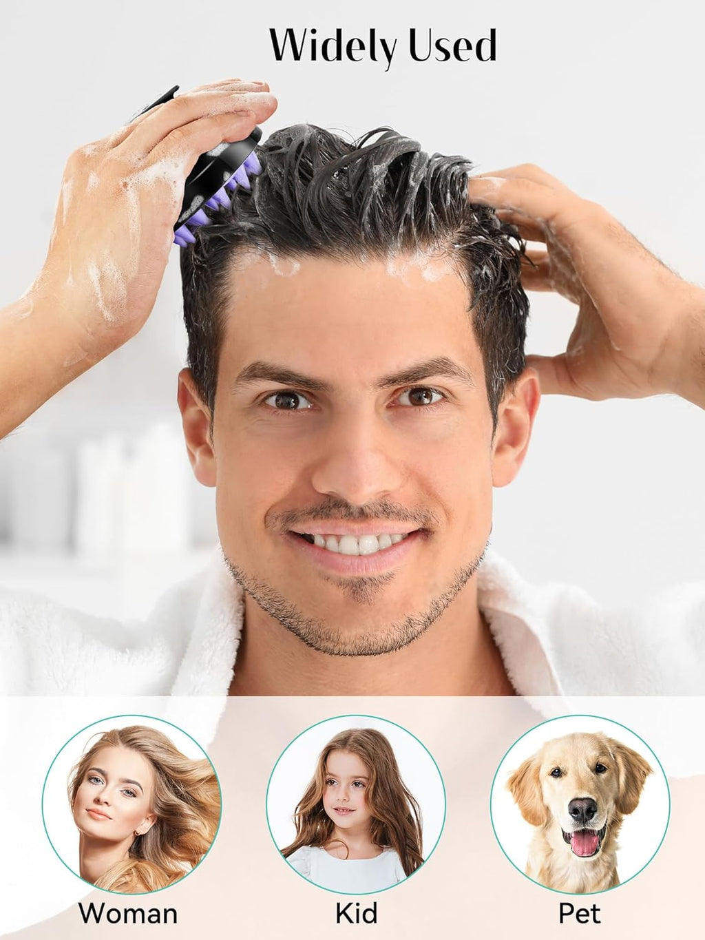 2-Pack Scalp Massager Hair Growth Scrubber for Dandruff Removal