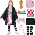 Kamado Anime Cosplay Costume Kimono Outfit, Anime Costume Kids Halloween Costume, Halloween Costume for Boys Girls