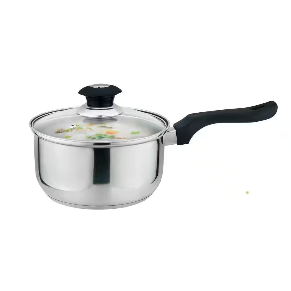 7-Piece Stainless Steel Pots and Pans Kitchen Cookware Set