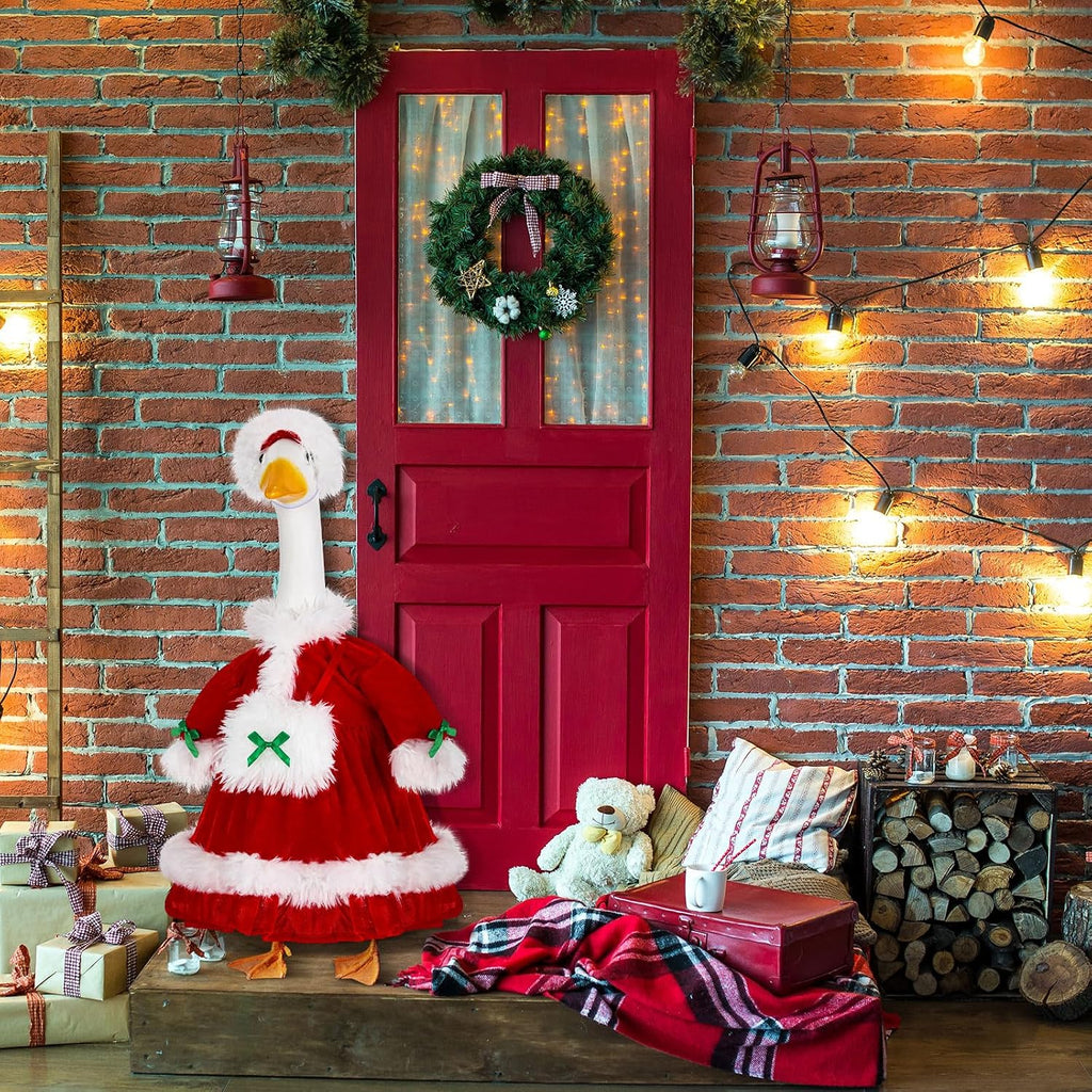 Christmas Mrs. Claus Goose Outfit Goose Costume Holiday Decor