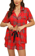 Womens Pajamas Set Short Sleeve Button down Sleepwear 2 Piece Pjs