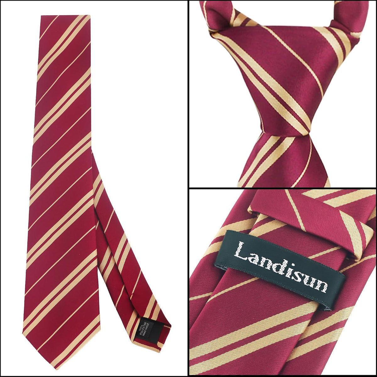 Halloween Costume Accessories Tie for Women Men Kid Satin Striped