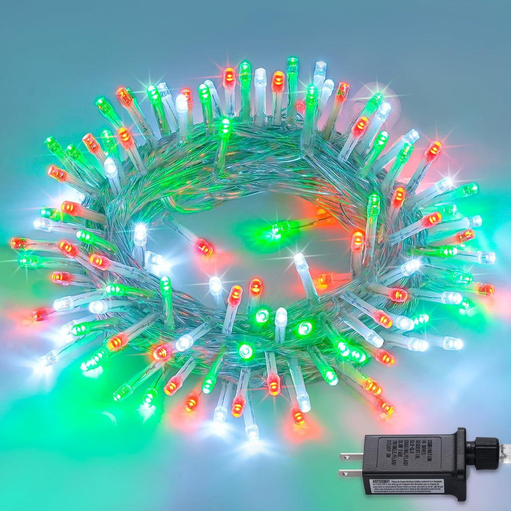 Connectable Red White and Green Christmas Lights