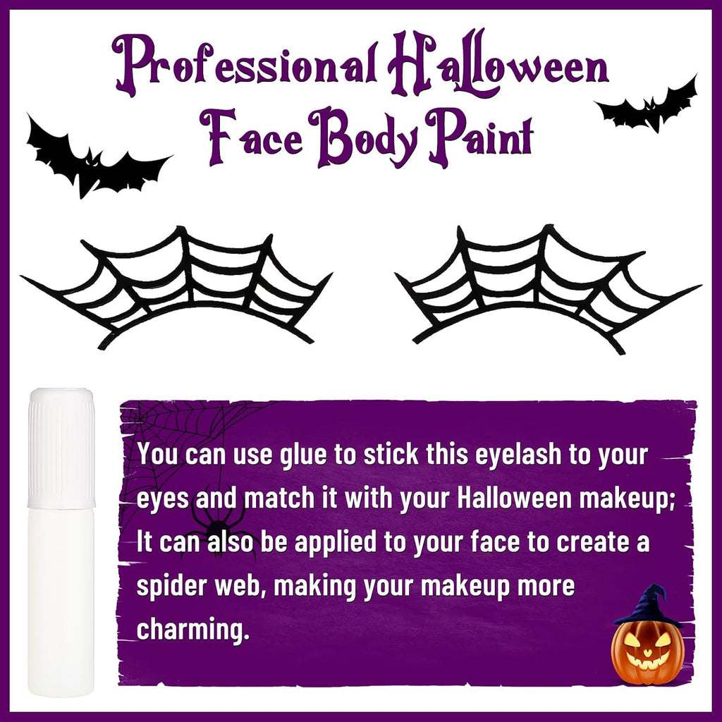 Halloween Face Body Paint Kit, Professional Oil Based Face Painting for Witch Ursula Spider Skull Skeleton Clown Goth Costume Cosplay Stage SFX Makeup