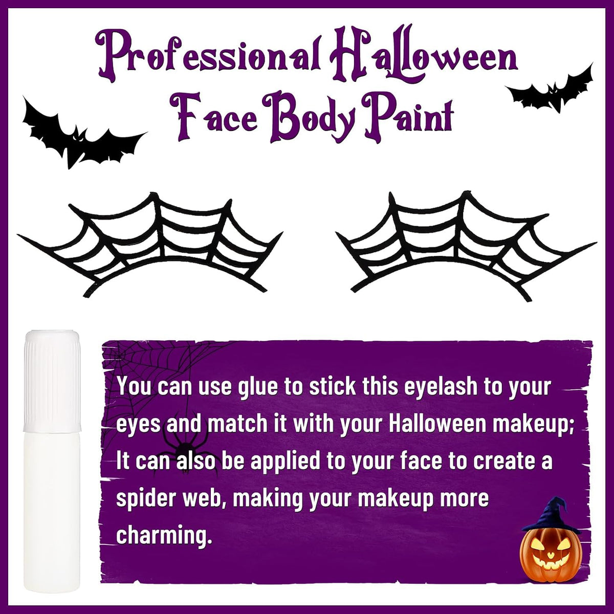 Halloween Face Body Paint Kit, Professional Oil Based Face Painting for Witch Ursula Spider Skull Skeleton Clown Goth Costume Cosplay Stage SFX Makeup