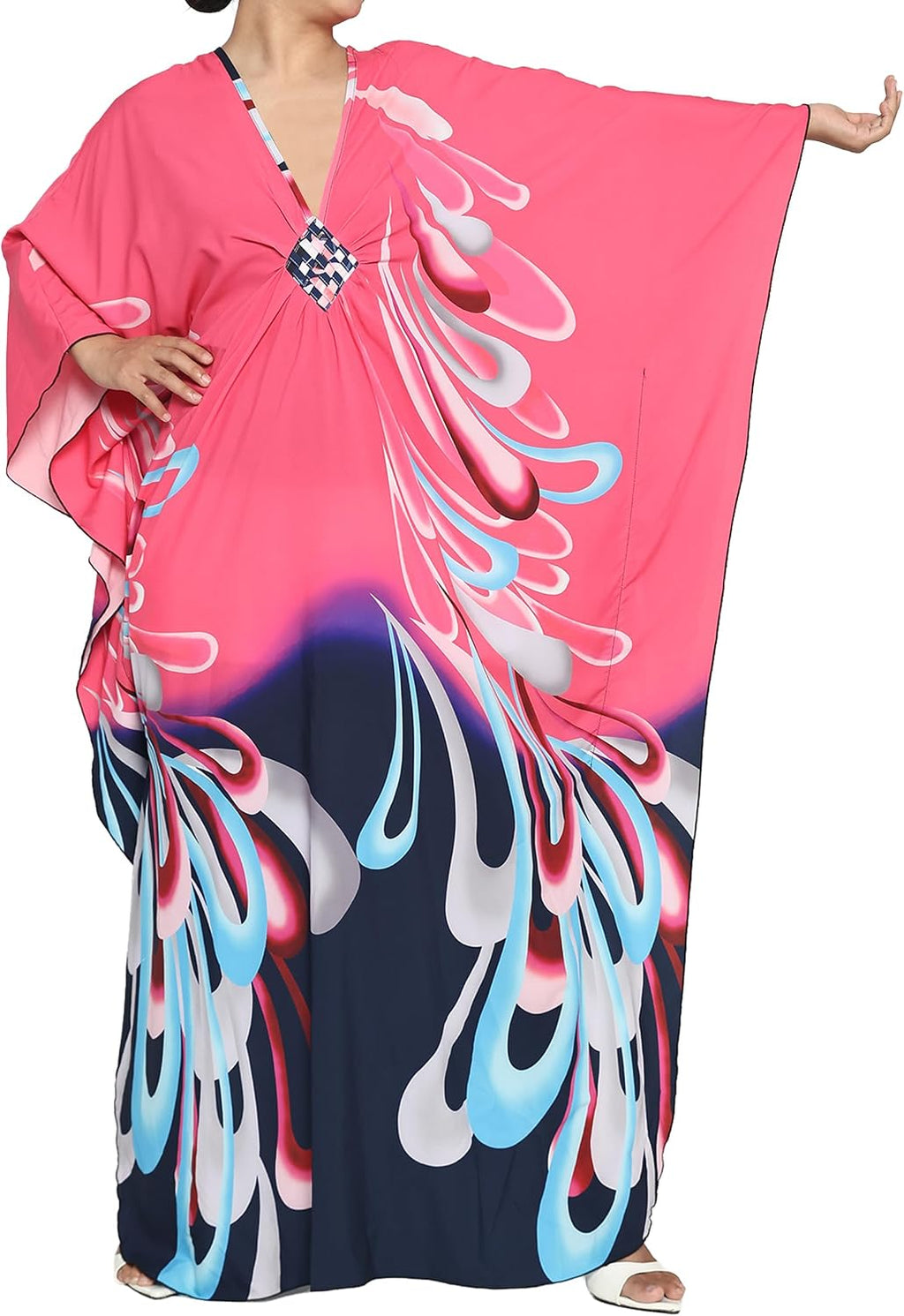 Kaftan Dresses for Women, plus Size Caftan, V-Neck Batwing Dress