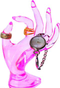 Ring Holder, Pink Room Decor, Hand Jewelry Display Holder, Danish Pastel Room Decor, Preppy Decor, Mannequin Hand, Polyresin, 7 Inch (Pink)