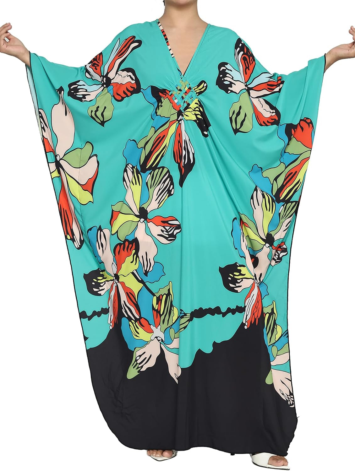 Kaftan Dresses for Women, plus Size Caftan, V-Neck Batwing Dress