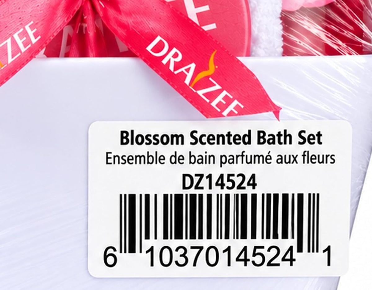 Heel Shoe Spa Gift Basket for Women, 8 Pc Cherry Blossom Scented
