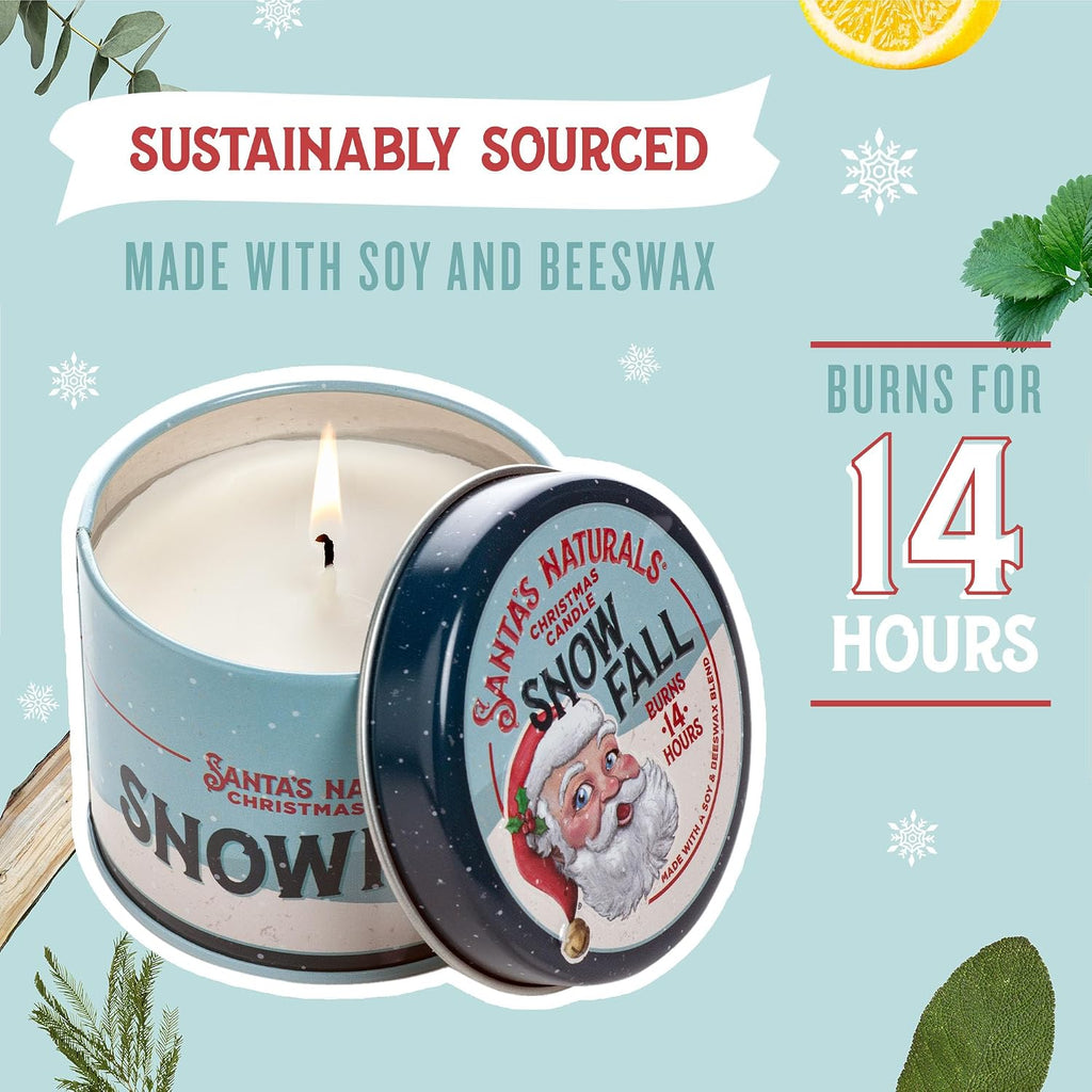 Snow Fall Mini Christmas Candles, 3.5 Oz (Pack of 3)