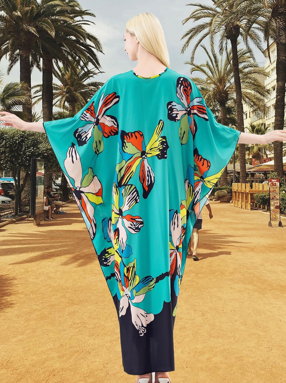 Kaftan Dresses for Women, plus Size Caftan, V-Neck Batwing Dress